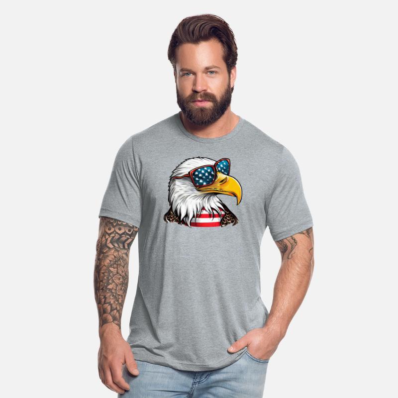 Bald Eagle in Red White and Blue