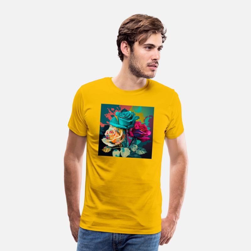 Color Explosion A Pop Art Rose Composition T-Shirt