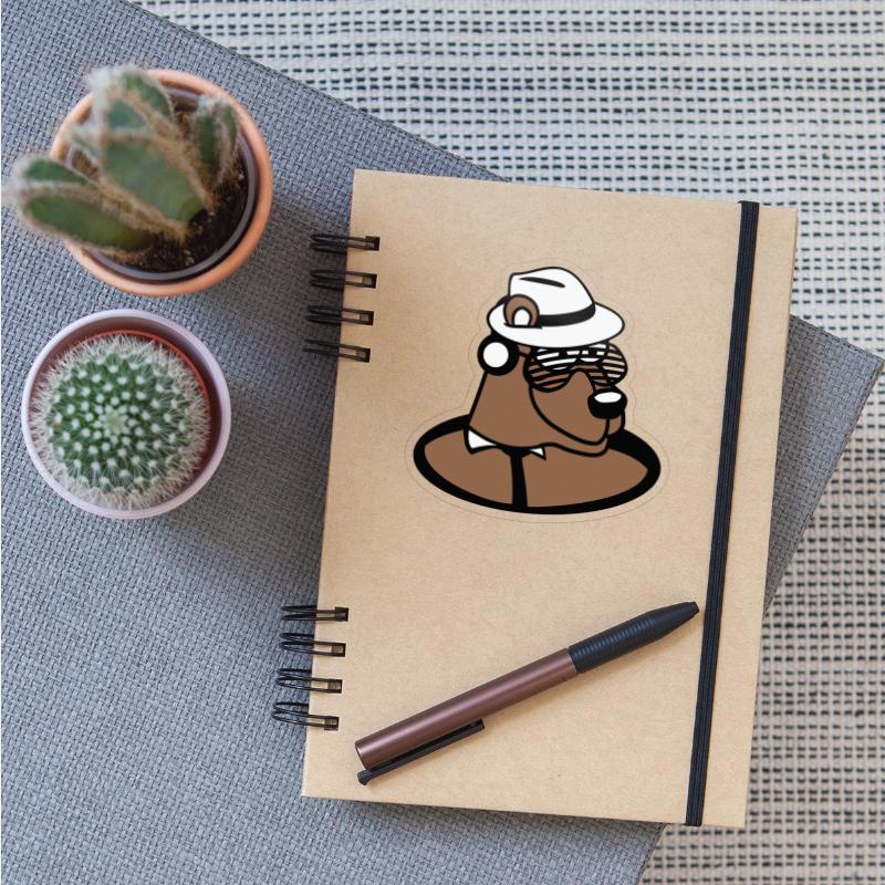 Cool Bear DJ Grizzly Hat Headphone Music Party Fun