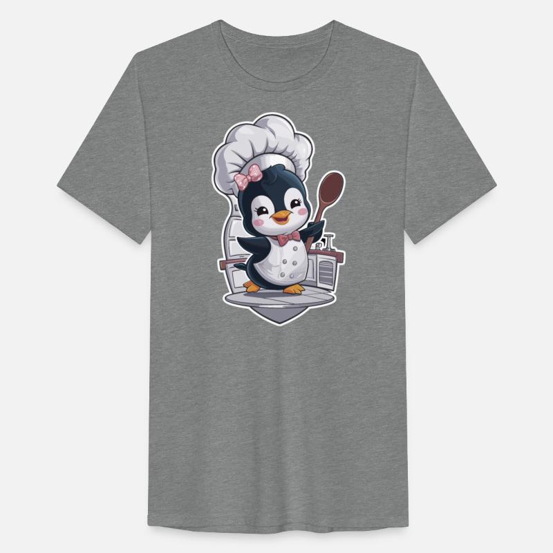 Cute Chef Penguin with Spoon Illustration