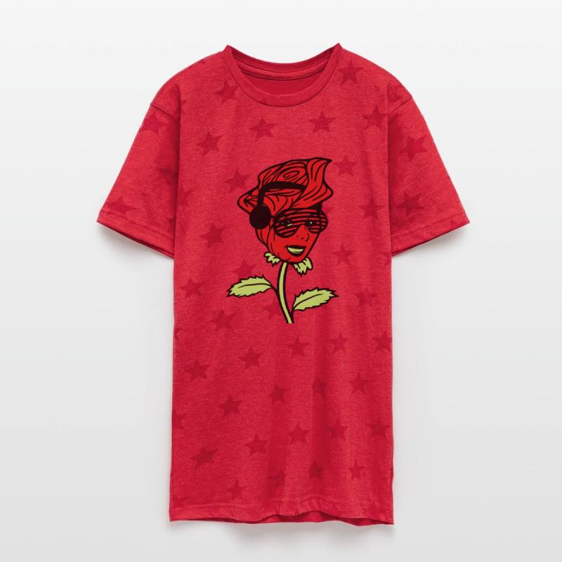 DJ Female Face Rose Flower Nature Blossoms Woman