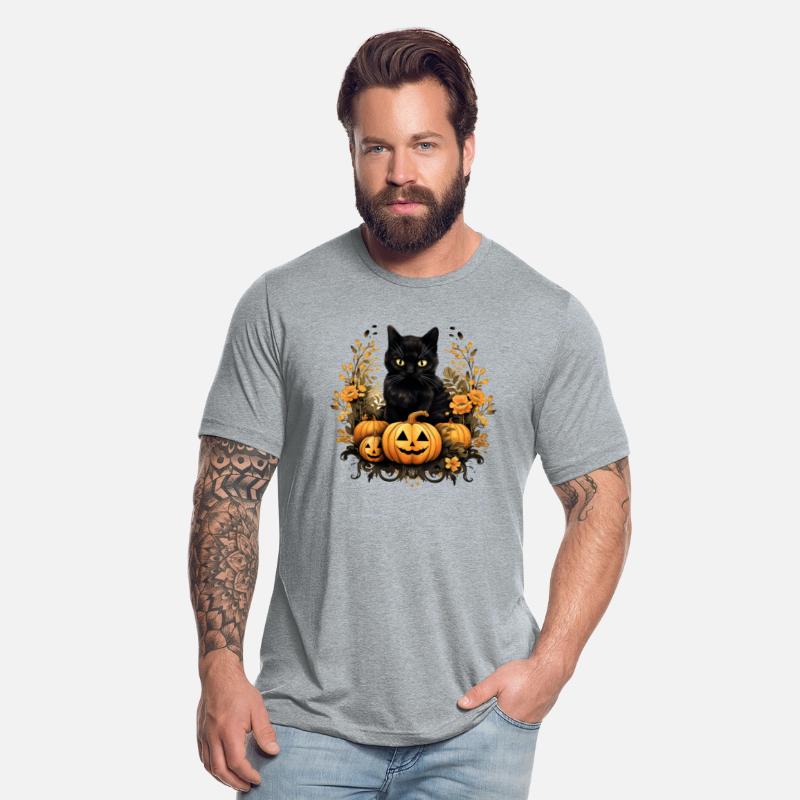 Pumpkin Creppy Halloween Cat