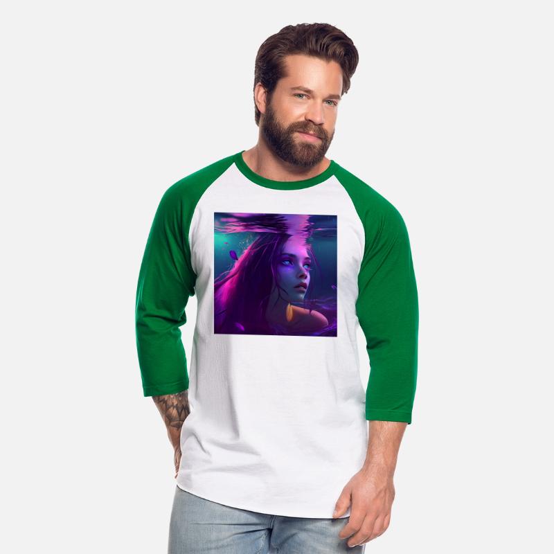 purple mermaid underwater