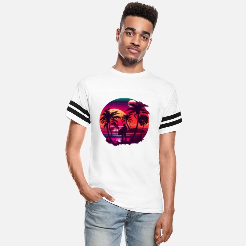 Retro palm trees sun vacation summer