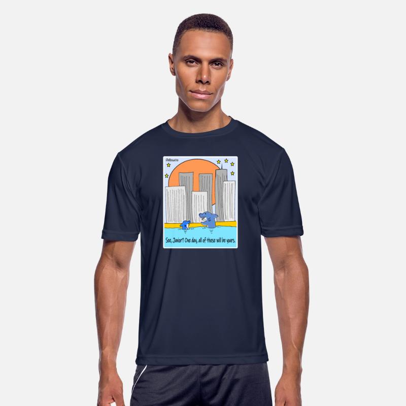 Shark Cartoon Satirical Climate Sketch Design