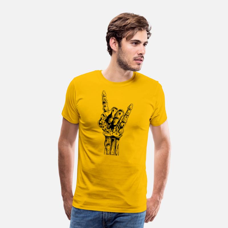 SKELETON ROCK GESTURE I Horned Hand Tshirt