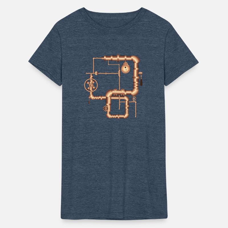 Steampunk style with a steam engine look