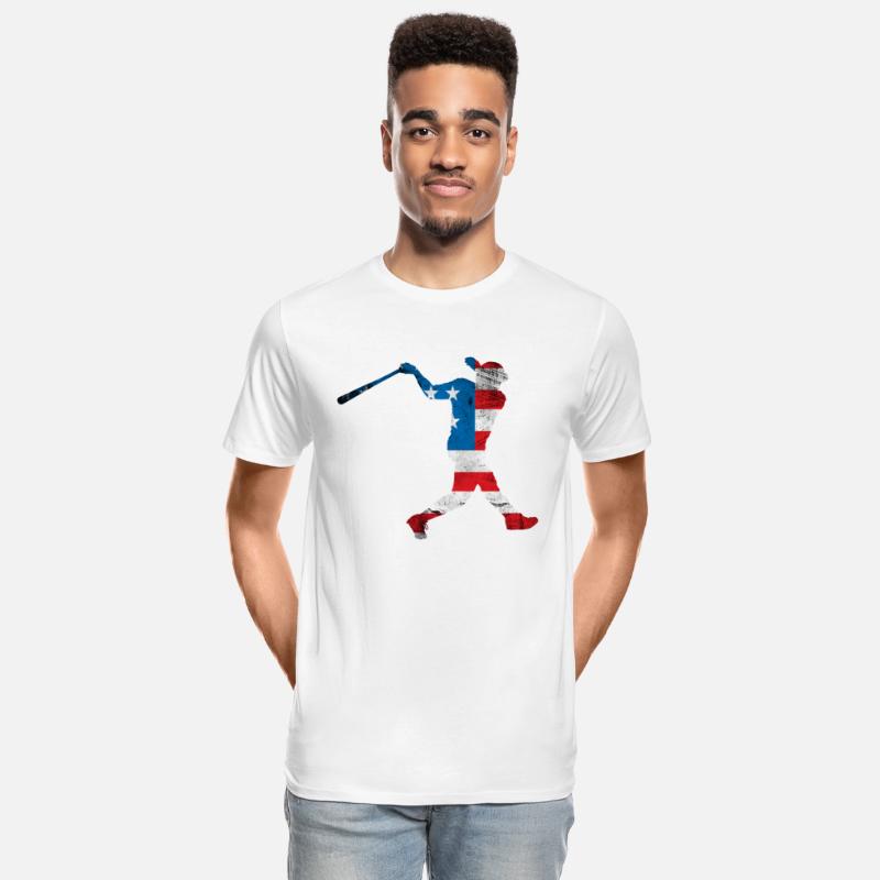 USA Flag Baseball Player Sport Lover 4th Of July