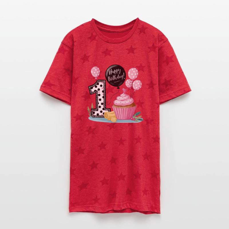 1st Birthday Polka Dots Cupcake