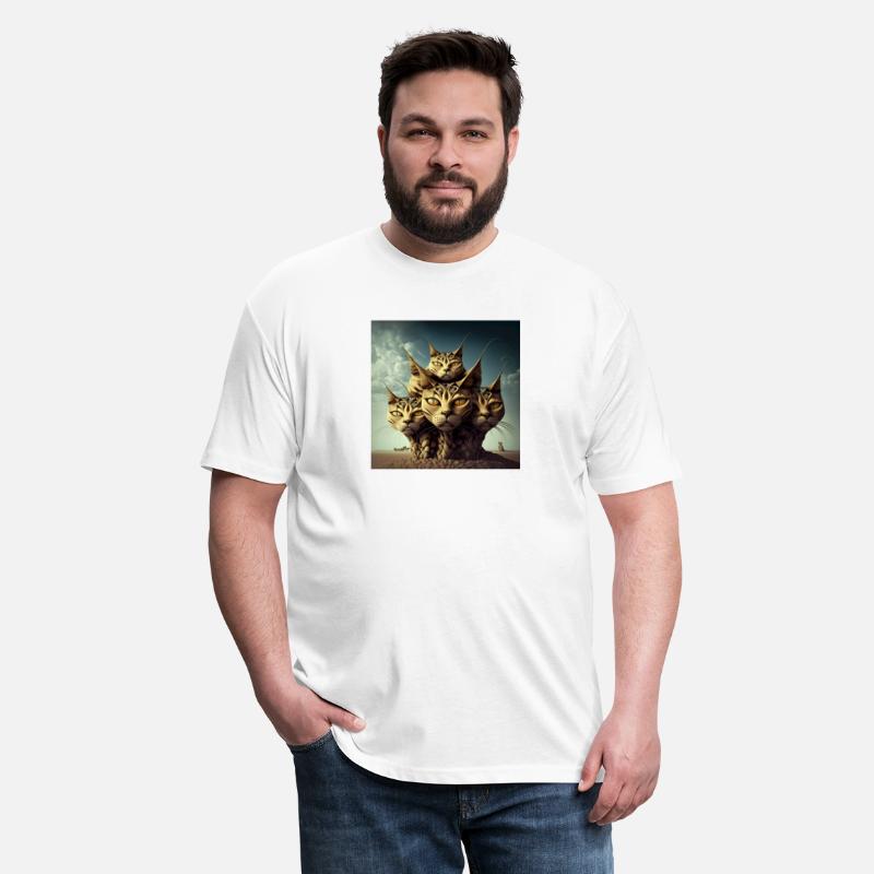 A massive five-headed cat style of salvador dali