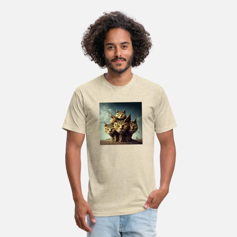 A massive five-headed cat style of salvador dali