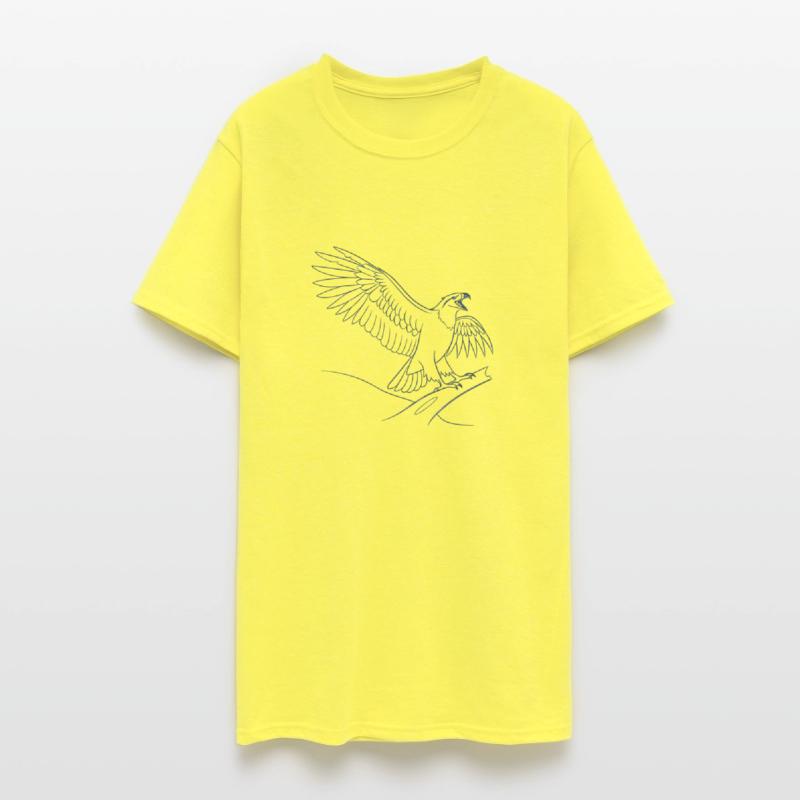 a minimalist line art of a osprey stretchin