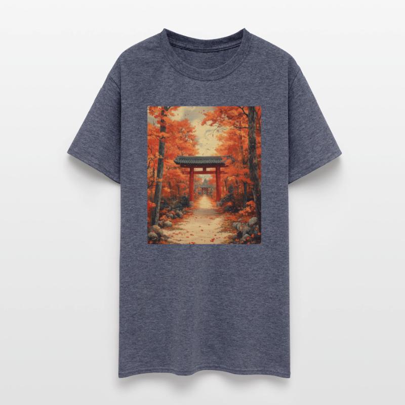 A Tunnel of Falling Leaves and Torii Gates