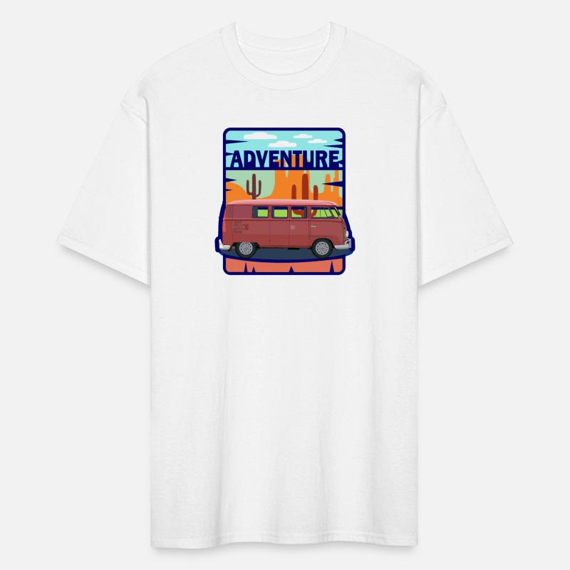 Adventure Van in the Desert in Pastel Colors