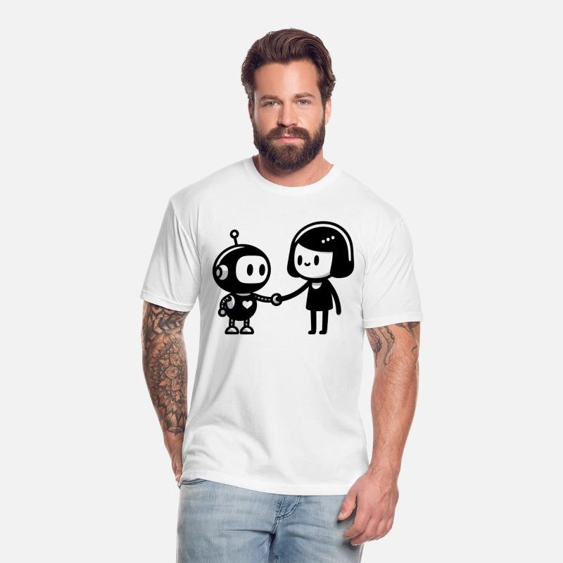 AI Ethics Robot Shaking Hands with a Woman