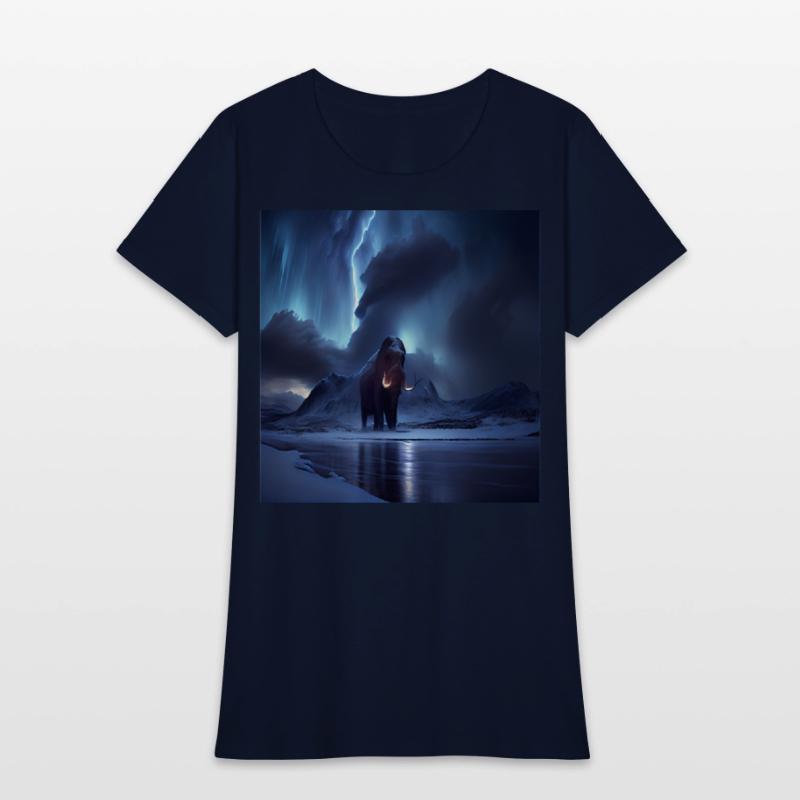 Ancient mammoth in the nature