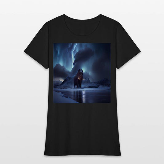 Ancient mammoth in the nature