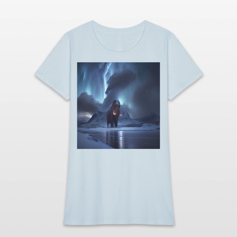 Ancient mammoth in the nature