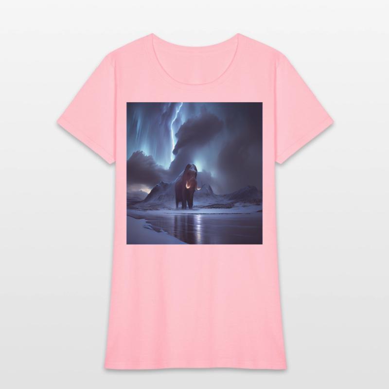 Ancient mammoth in the nature