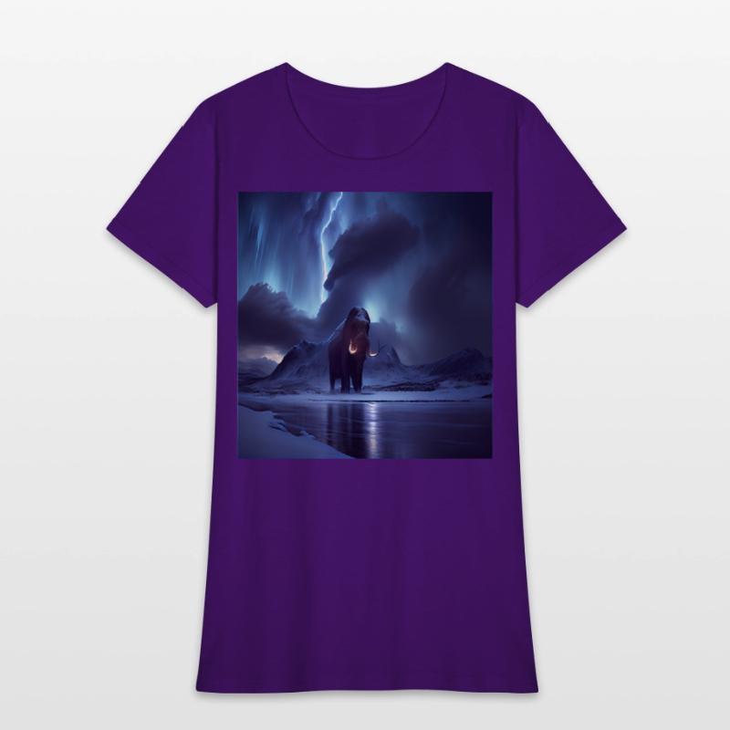 Ancient mammoth in the nature