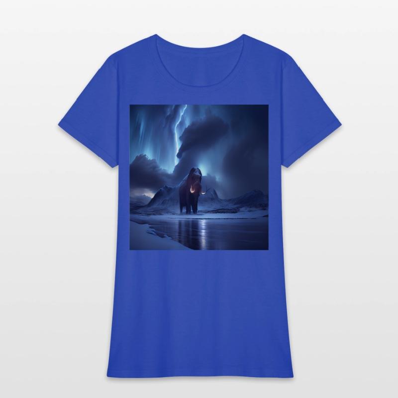 Ancient mammoth in the nature