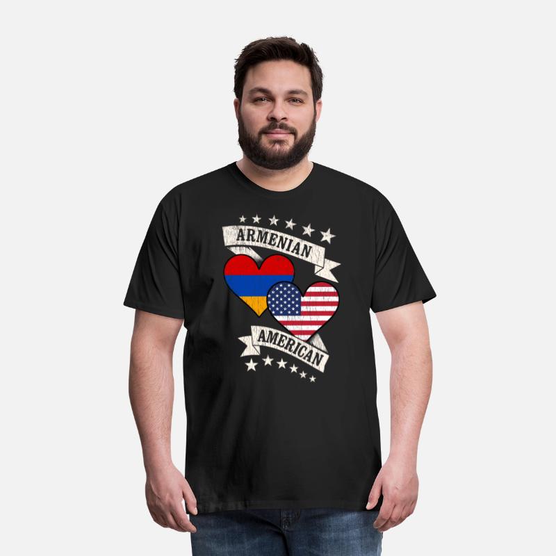 Armenian American Heart Flags Armenia America