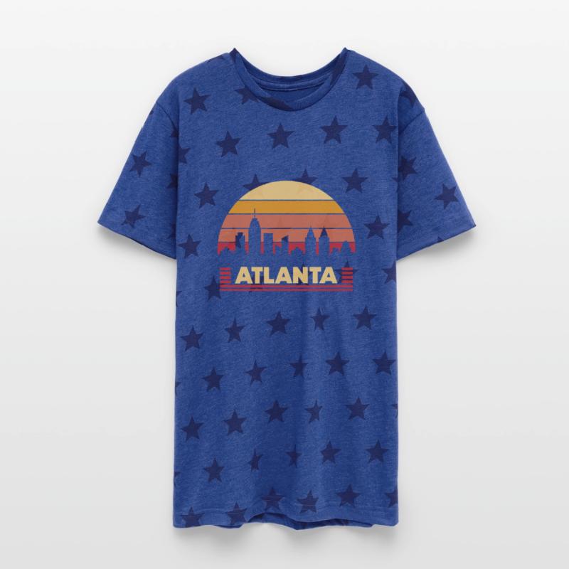 Atlanta Retro Skyline Sunset