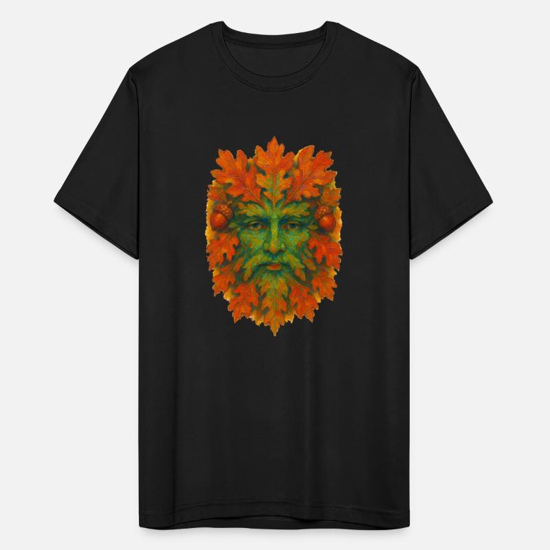 Autumn Greenman – Pagan Nature Spirit with Fall Fo