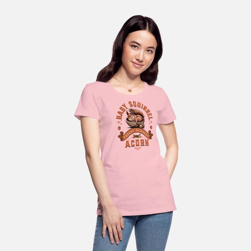 Baby Squirrel Acorn Outdoor Tee for Nature Lovers