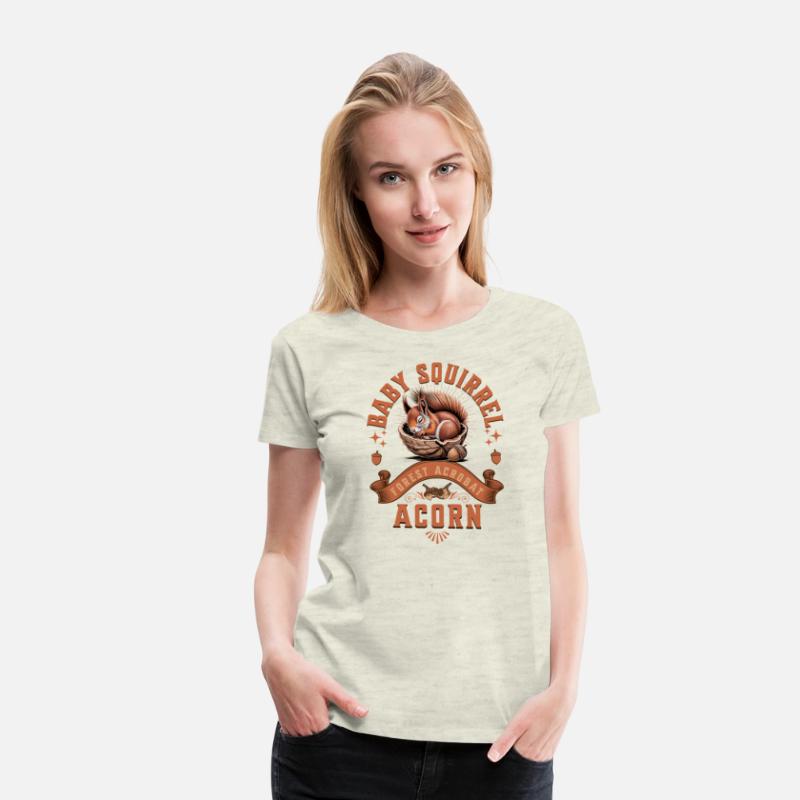 Baby Squirrel Acorn Outdoor Tee for Nature Lovers