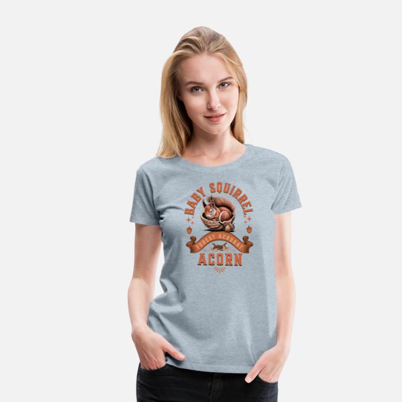 Baby Squirrel Acorn Outdoor Tee for Nature Lovers