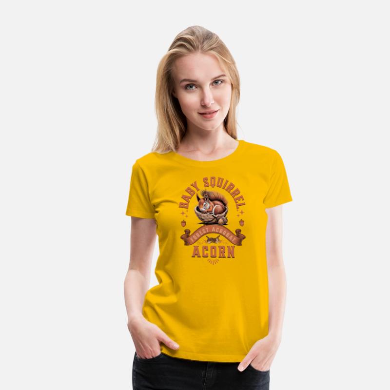 Baby Squirrel Acorn Outdoor Tee for Nature Lovers