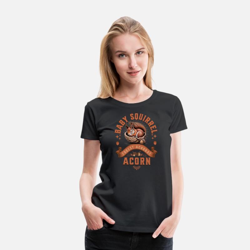 Baby Squirrel Acorn Outdoor Tee for Nature Lovers