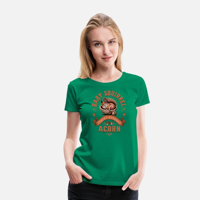 Baby Squirrel Acorn Outdoor Tee for Nature Lovers