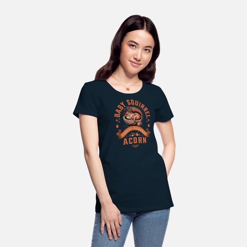 Baby Squirrel Acorn Outdoor Tee for Nature Lovers