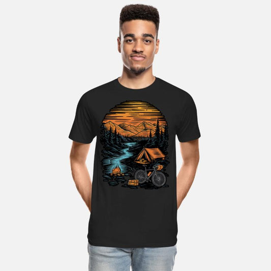 Bicycle Camping Mountains Nature Excursion