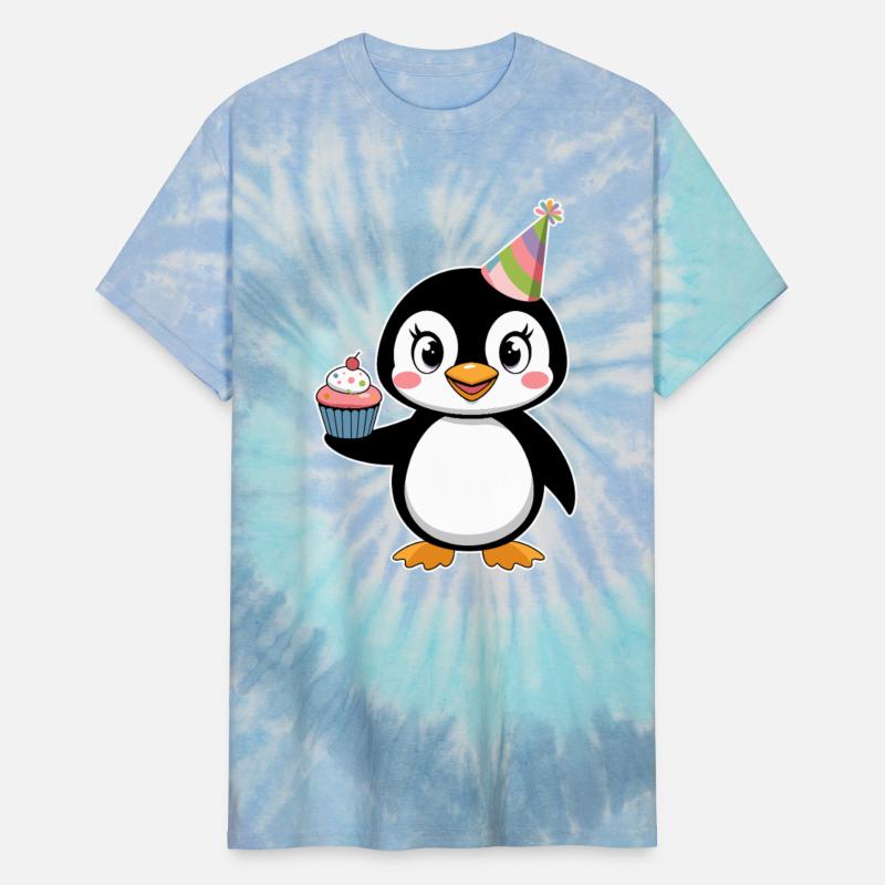 Birthday Joyful Penguin With Cupcake