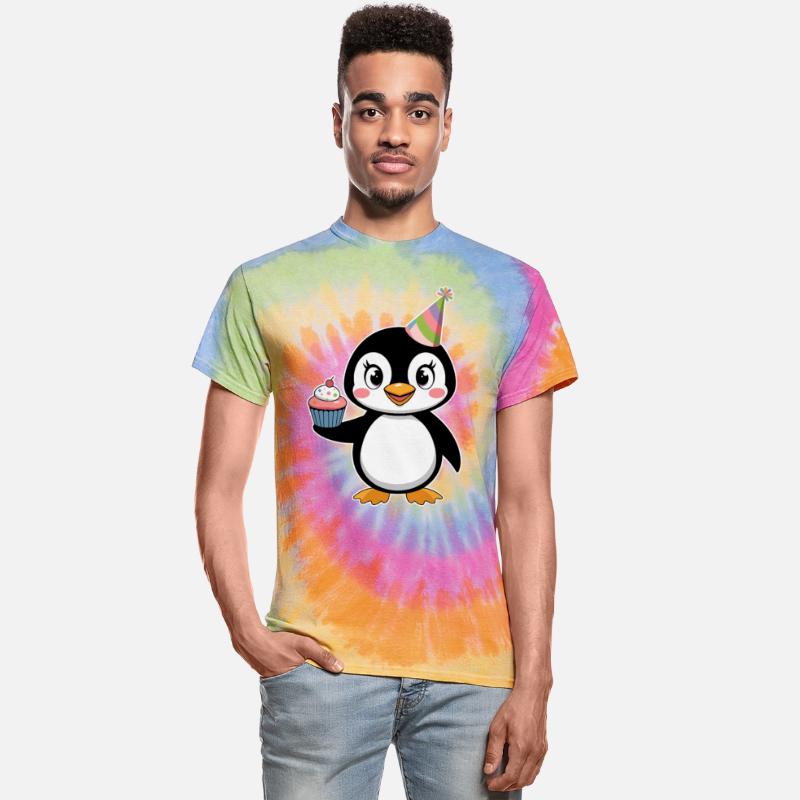 Birthday Joyful Penguin With Cupcake