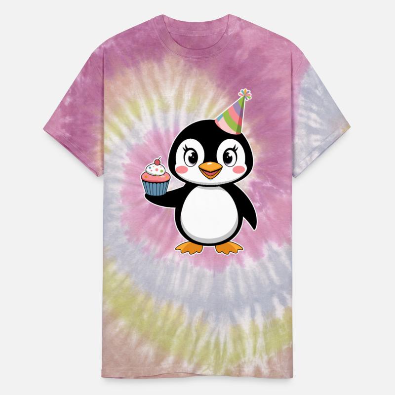 Birthday Joyful Penguin With Cupcake