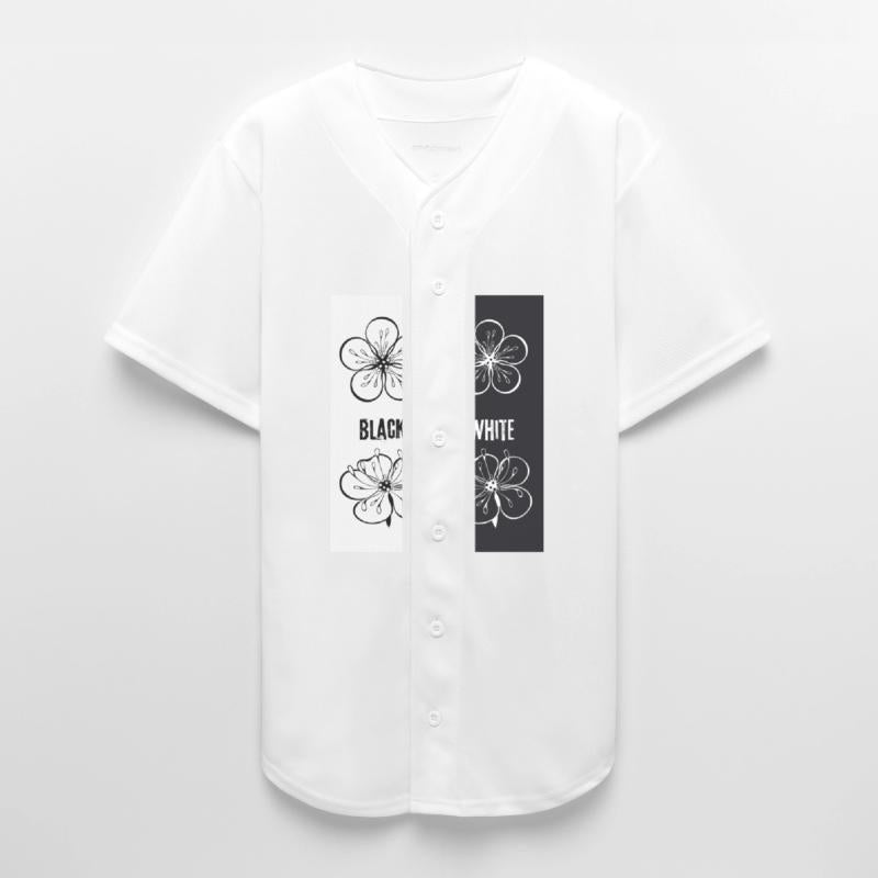 Black White Floral Contrast Art l Minimalist