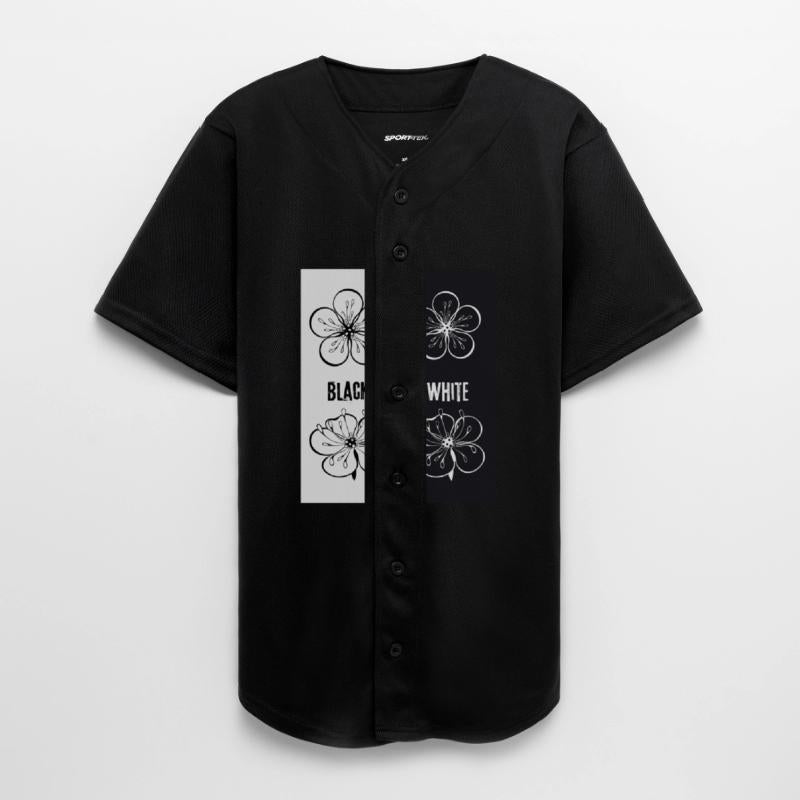 Black White Floral Contrast Art l Minimalist