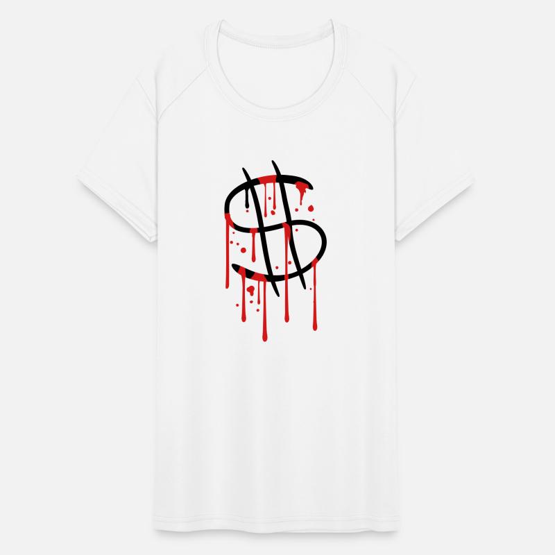blood drops graffiti wet spray dollar symbol sign
