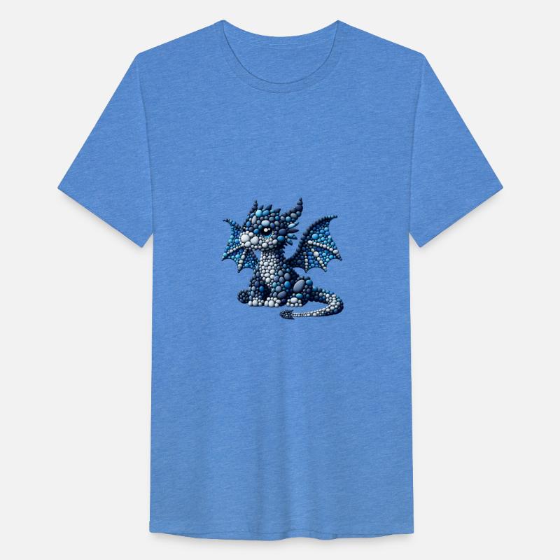 Blue Sapphire Dragon Hatchling Pebble Art
