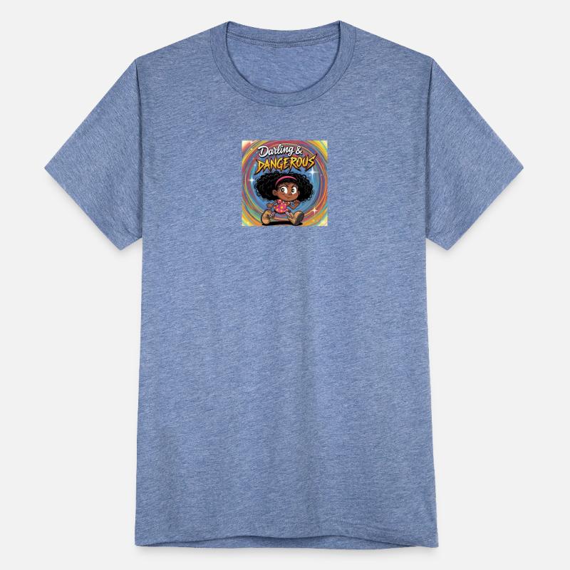 Bold Cartoon Girl with Dynamic Text