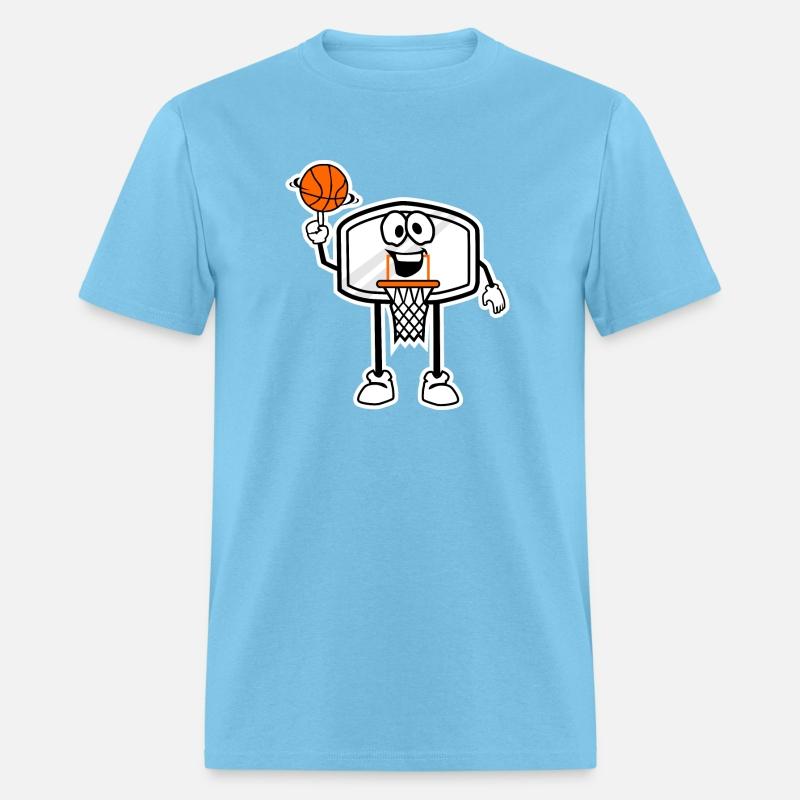 Bucket Rim Basketball Character Illustration