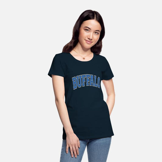 Buffalo New York Varsity Style Blue Text
