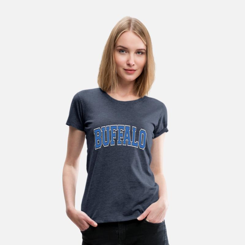 Buffalo New York Varsity Style Blue Text