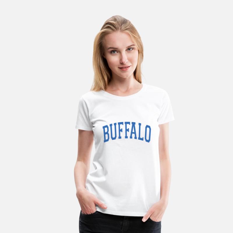 Buffalo New York Varsity Style Blue Text