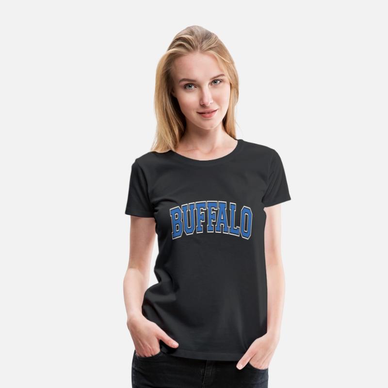 Buffalo New York Varsity Style Blue Text