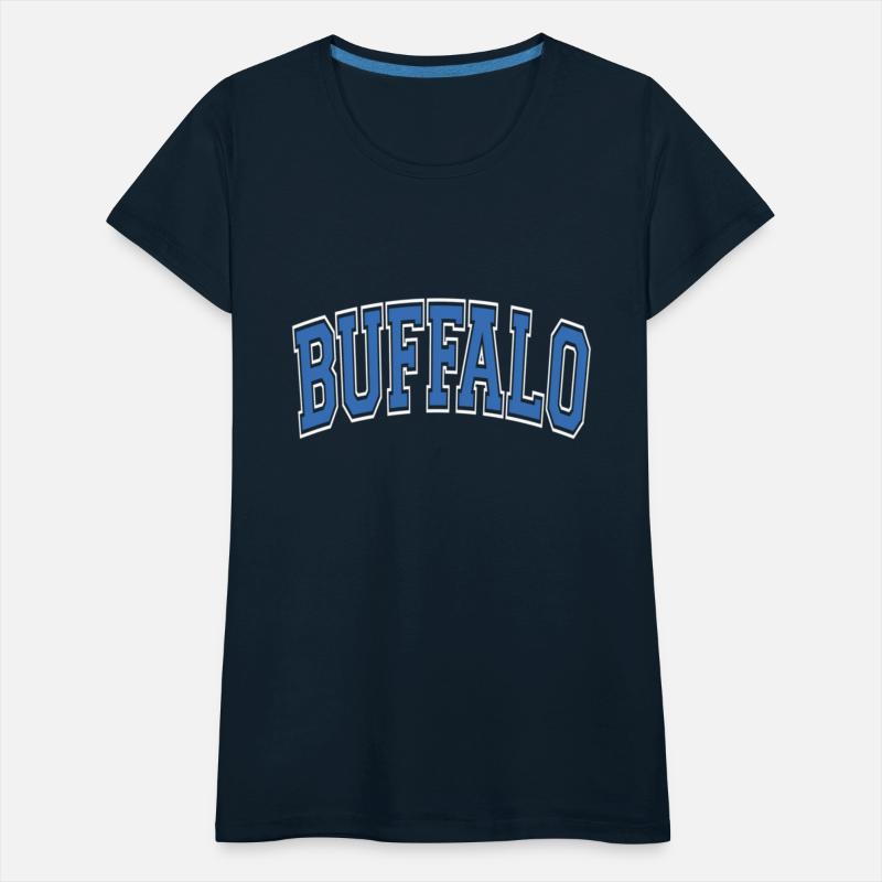 Buffalo New York Varsity Style Blue Text